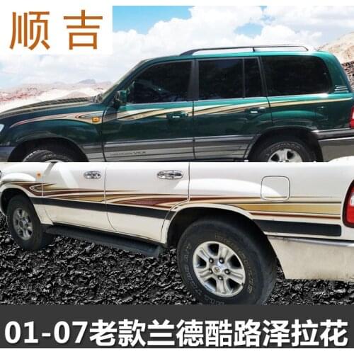 For Toyota Land Cruiser 2002-2007 body exterior decoration Land Cruiser4700 5700 door waistline car sticker