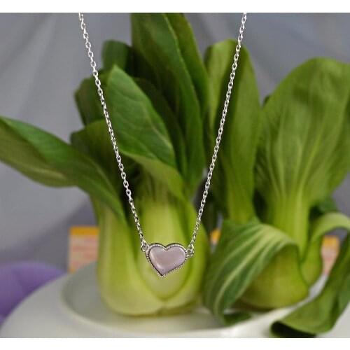 Guarantee Plain 925 Sterling Silver Jewelry, Cubic Necklace, 3.1 g, NE3288