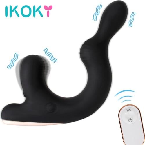 IKOKY Anal Plug Vibrator Prostate Massager 9 Frequency G-Spot Anus Stimulation Sex Toy For Men Woman Erotic Vibrating Butt Plug