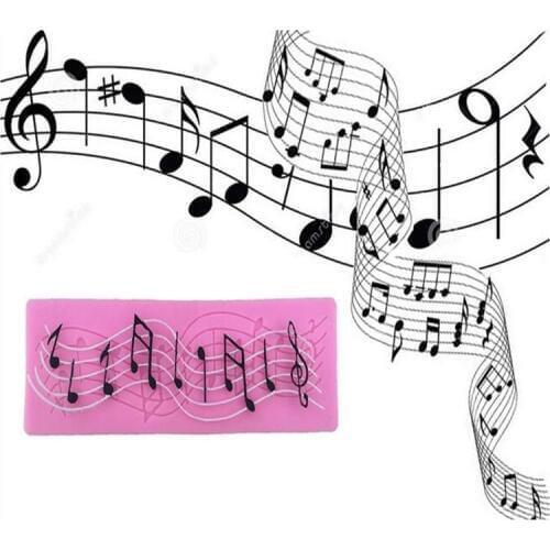 Music symbol lace lace silicone pad printing pattern candy cake cake edge decoration mold cake dessert decoration mold
