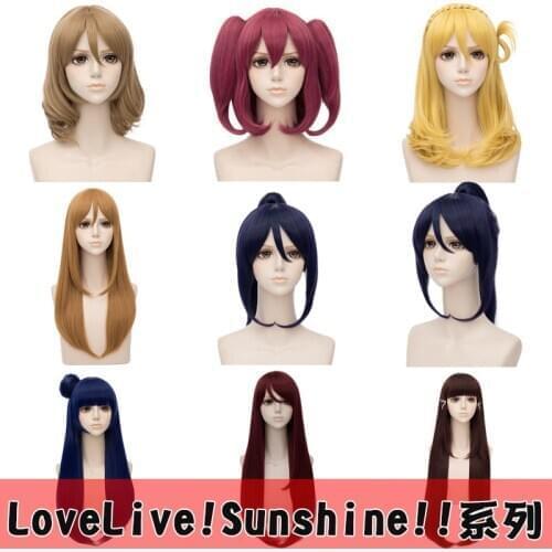 LoveLive Sunshine Tsushima Yoshiko wig Cosplay Costume Love Live Aqour Yohane Women Synthetic Hair Halloween Role Play wigs