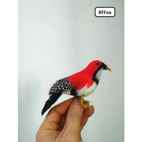 Cute real life red bird model foam&feather simulation pearl bird gift about 12cm xf0449