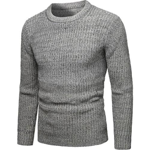 Sweater Men Autumn Winter New Warm Round Collar Pullover Casual Sweater Pull Homme