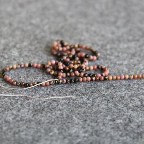 New Wholesale 2mm Rhodochrosite Stone Round beads Loose DIY manual Accessories Jewelry making design wholesale 15"