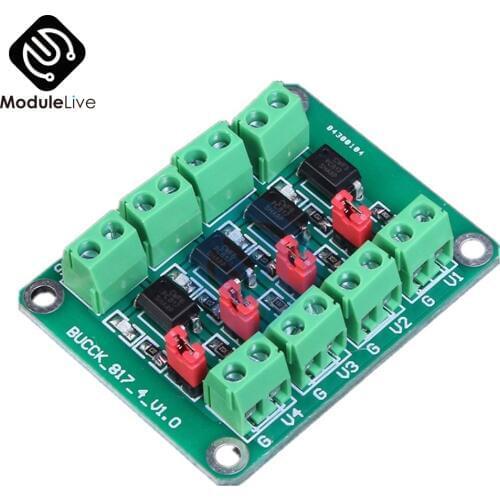 PC817 4 Channel 4CH Optocoupler Isolation Board Voltage Converter Adapter Module 3.6-30V Driver Photoelectric Isolated Module