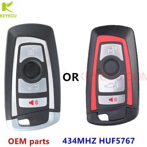 KEYECU OEM Keyless Remote Key Fob 4 Button 434MHz PCF7953 Chip for BMW F Chass 5 7 Series FEM/BDC CAS4 CAS4+ YG0HUF5767