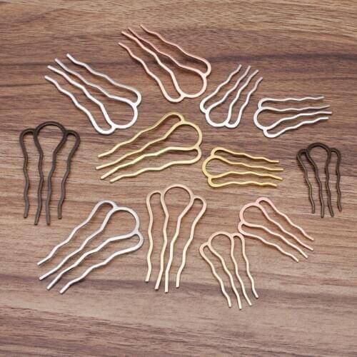 20 pcs/lot) Wholesale Metal Hair Combs Base Settings DIY Handmade Accessories For Jewelry Making 45x26mm 65x35mm 87x49mm