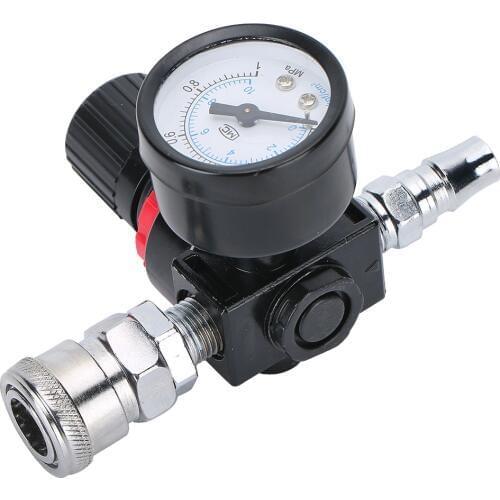 Air Adjusting Valve Regulator 1/4inch Air Pressure Regulator Gauge Regulating Valve Compressor For Spray Gun Dropshipping