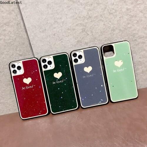 Luxury Glue Epoxy Love Heart For huawei P40 P30 mate 40 30 20 pro case Mobile Shell Droping Glue Soft TPU Silicone Phone Case