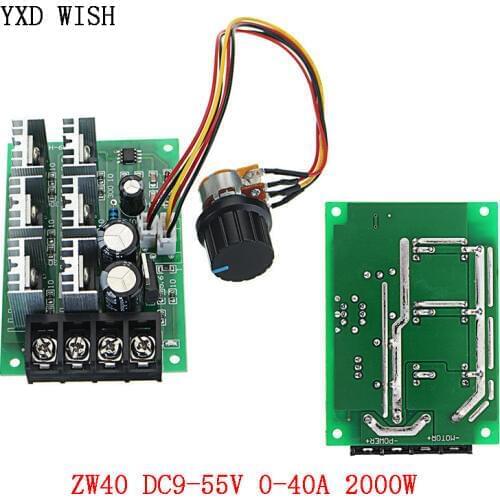 Motor Speed Controller Electric PWM Speed Control Regulator With Reversible Switch DC 9/12/24/48/55V PWM Motor Speed Controller