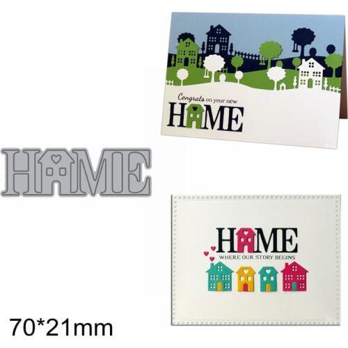 Special Home Letter Words Alphabet Frame Metal Cutting Dies Decorate Paper Cute DIY Handmade Hollowed Dies New Scrapbooking Card