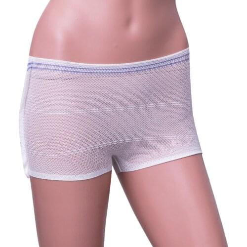Old Man Briefs Breathable Mesh Diapers Fixed Briefs for Woman Man (White)