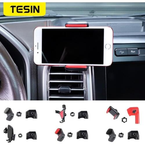 TESIN Car Dashboard Mobile Phone Holder Cell Phone Holder Mount Bracket For Ford F150 2015 Up Black Car Interior Accessories
