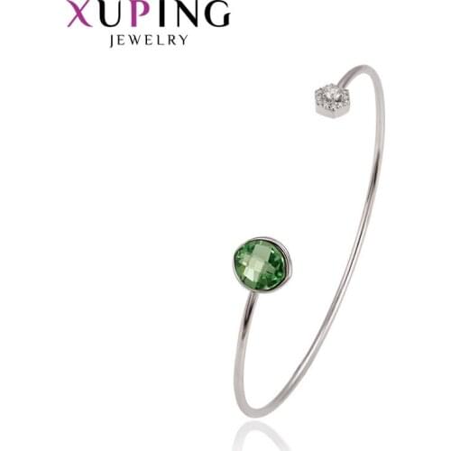 Xuping Jewelry Classic Crystals Bangle for Women Girl Valentines Day Engagement Gift 51663