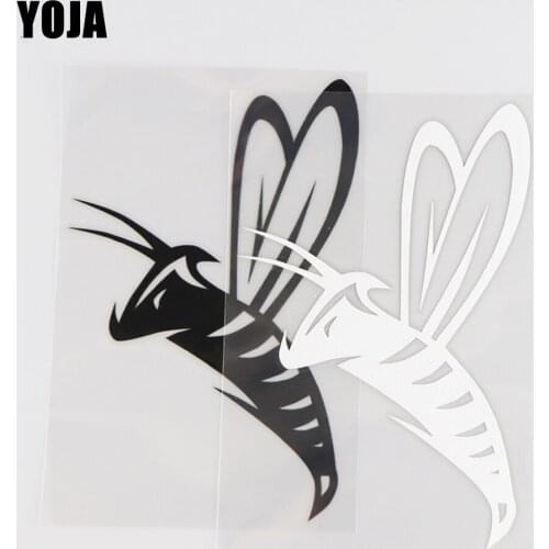 YOJA 9.2×14.2CM Handsome Car Stickers Cartoon Vinyl Exquisite Decal Wasp Design Black/Silver 19C-0026