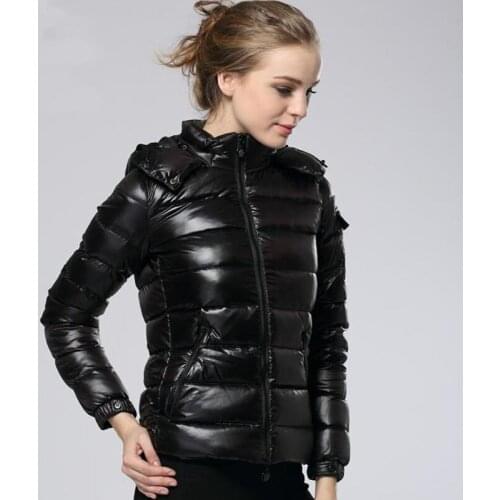 Winter down Jacket women High Quality Down Parkas Warm Hooded Down Jacket Black White Duck Down Coats Casual Woman Clothing #724