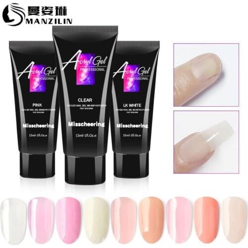 15ml/60ml Nail Art Crystal Extension Glue Covers The Nails for Quick Extension and Painless Gel UV Phototherapy Gel Nail Tool