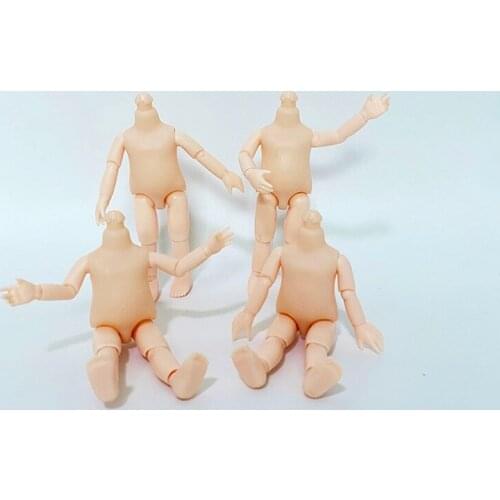 2PC 13 Movable Jointed 16cm Dolls Body for 1/8 BJD Dolls Girls Plastic Toys Ob11 Nude Body Accessories Fashion Chirldens Gifts