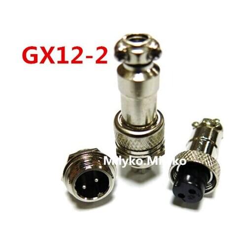 20pair Male & Female Diameter 12mm Wire Panel Connector GX12 2P GX12-2 M12 circular connector Socket Plug