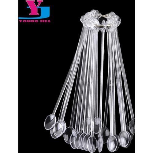 New 20pc Spoon Fan Shaped Transparent False Nail Art Tips Sticks Polish UV Gel Color Display Fake Tip Practice Nails Beauty Tool