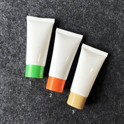 300pcs/lot 40g empty white plastic soft tube for cosmetics packaging,40ml sample container bottles ,cream cosmetic container