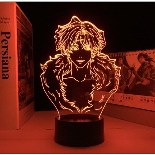 Anime Hunter X Hunter KURORO RUSIRUHERU 3d Led Night Lamp Family Party Atmosphere Night Light with Remote Control Gift