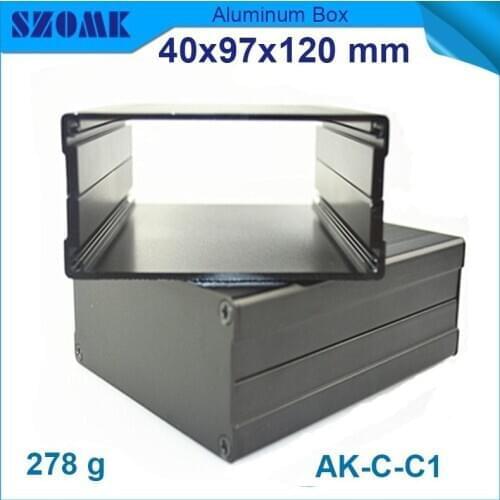 Alumininum junction case housing for PCB design in Black color and hot selling 10 pcs/lot 40(H)x97(W)x120(L)