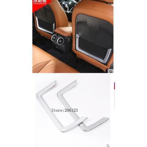 Car Accessories Set of 2pcs For Alfa Romeo Giulia 2017 ABS Chrome Seat Back Frame Cover Trim Auto Parts