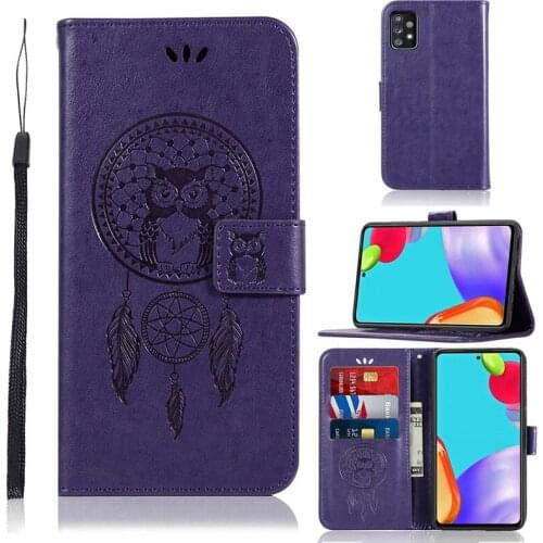 Phone Bag Case For Samsung A52 Cover Owl Flip Leather Wallet Case For Samsung Galaxy A52 Case For Samsung A52 A72 A02 A02S Capas