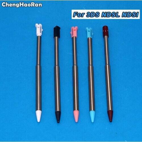 ChengHaoRan Retractable Metal 7-12cm Length Touch Screen Stylus Pen Set For Nintendo NDSI NDSL For 3DS Gaming Accessory