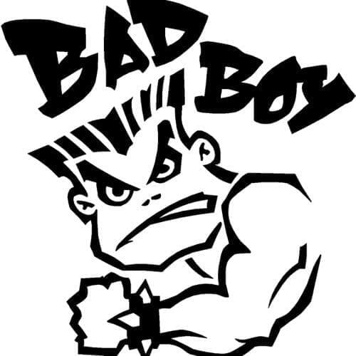 CS-645#15*15cm BAD BOY GALDRIZ funny car sticker vinyl decal silver/black for auto car stickers styling car decoration