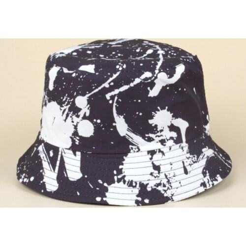 Double-sided Wearing Cap Visor Rainbow Color Bucket Hat Men And Women Cotton Flat Sun Hat Reversible Sun Tie Dye Fisherman Hat