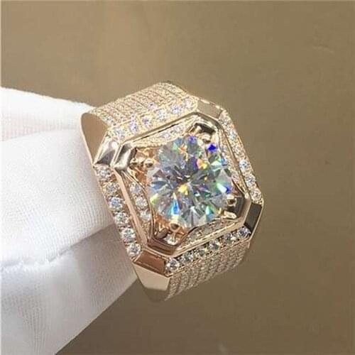 Fashion Creative Rhinestone Prong Zircon Setting Ring for Women Men New Trapezoid Style Ring Handmade Jewelry