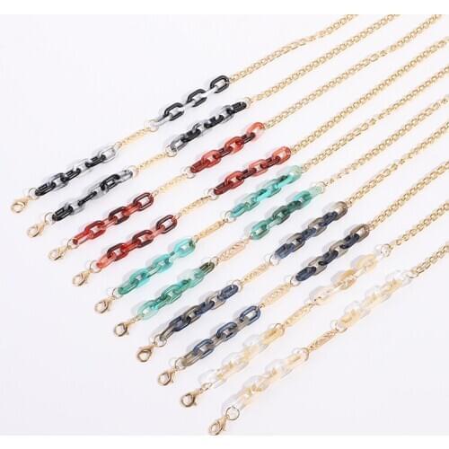 Fashion Sunglasses Mask Chains Face For Women Men Lanyard Creative Acrylic Crystal Eyeglasses Chains 2021 New Jewelry Wholesale