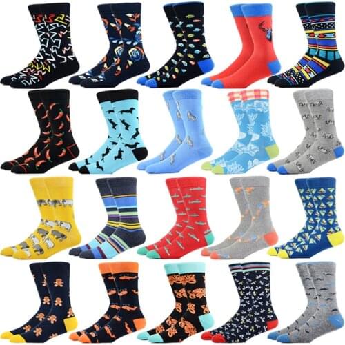 Combed Cotton Fashion Hip Hop Men Socks Cycling Summer Man Gifts Funny Designer Socks Animal Happy Socks Lot Harajuku Stockings