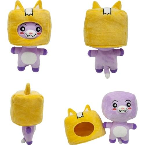 Dropshipping 1 PCS Lankybox Removable Cartoon Robot Soft Toy Plush Childrens Gift Turned Into A Doll Girl Bed Pillow