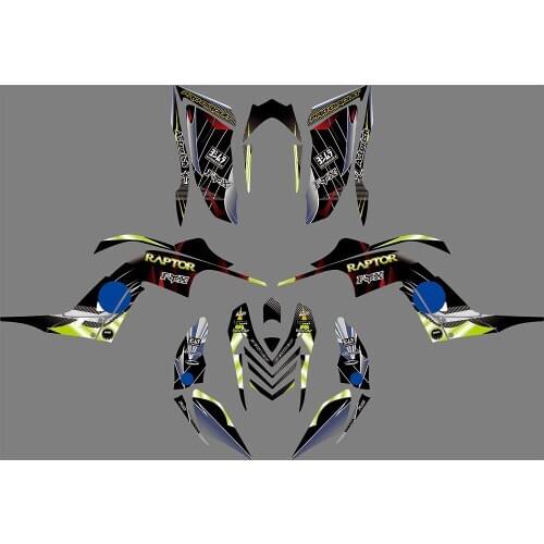 1043 Motorcycle Team Graphic & Backgrounds Decal Sticker Kits for YAMAHA RAPTOR 700R 2006 2007 2008 2009 2010 2011 2012