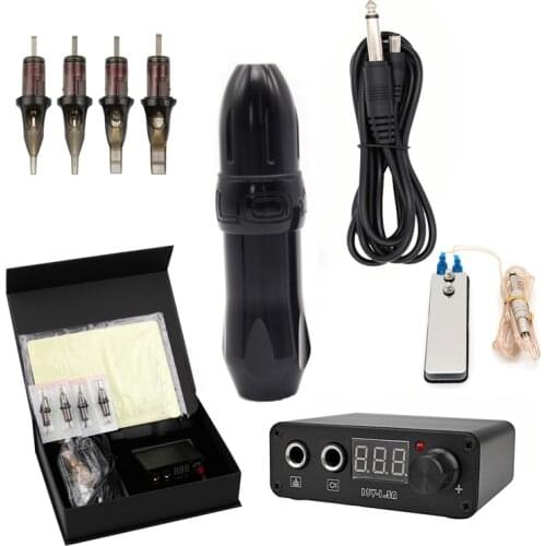 New Tattoo Pen Tattoo Rotary Machine Gun Tattoo Kit Set Mabuchi Motor Strong Quiet Motor DC Power Cable Supply Guns Machine