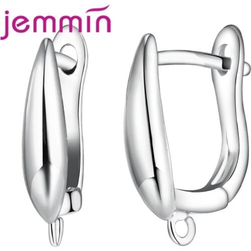 New Arrival Unique Square Earring Hoops 5 Pair for Earrings Making Fine 925 Sterling Silver Jewelry Components