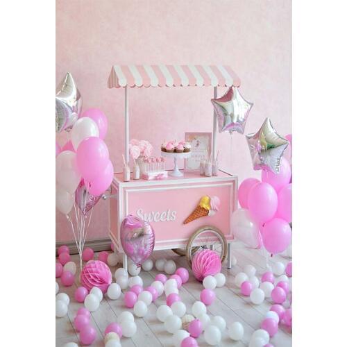Pink princess photo backgrounds vinyl little girl sweets portrait photography backdrop for photographer studio backdrops S-3084