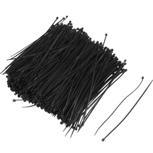KSOL 1000 Pcs 140mm x 2mm Self Locking Wire Cable Zip Tie 5.5" Black