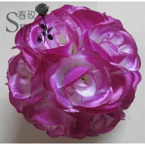 SPR 15cm 10PCS/LOT wedding silk kissing ball- plastic inner-wedding decoration