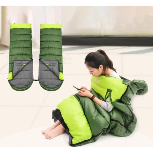 Outdoor camping adult sleeping bag Waterproof Lazy Bag Portable Storage Compression Slumber Bag Hiking Autumn Warm Sleeping Bags