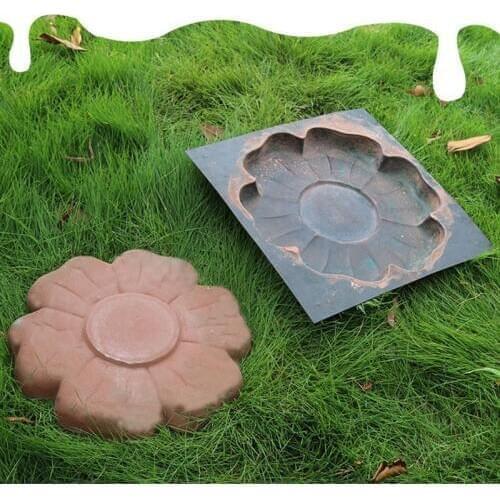 Path Maker DIY Concrete Mold Step Stone Cement Paving Landscape Floor Tile Pavement Mould for Garden Yard Pathway