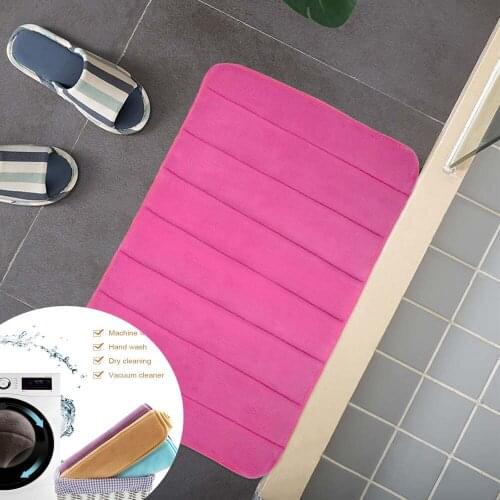Entrance Door Mat Bathtub Cushion Bathroom Carpet Cover Water Absorption Non-Slip Tape Bath Rug Set Bathroom Furniture