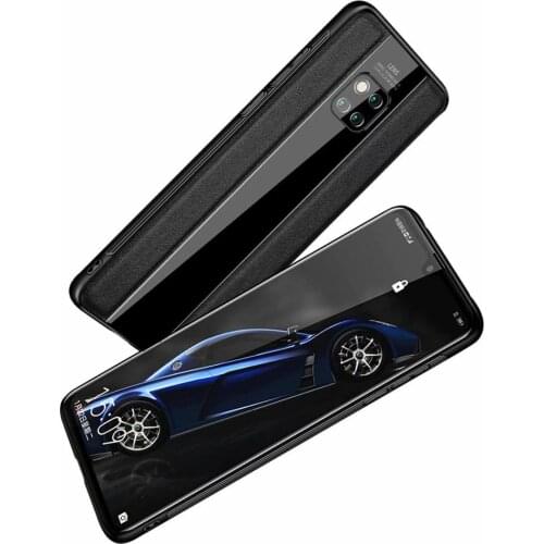 YXAYN Sleek minimalist pure leather phone case for huawei Mate 30 Pro P30 P40 Extremely slim Business phone case