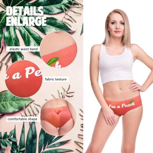 Map Location Navigation Women Panties I'm A Peach Sexy Words Woman Briefs Pizza Slut Cat Pig Sloth Lady Underwear