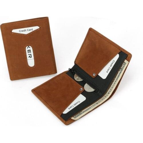 1 Piece 100% Genuine Leather Men Wallet Short Bifold Men Wallet Casual Soild Men Wallets With Coin Pocket Purses Male Wallets