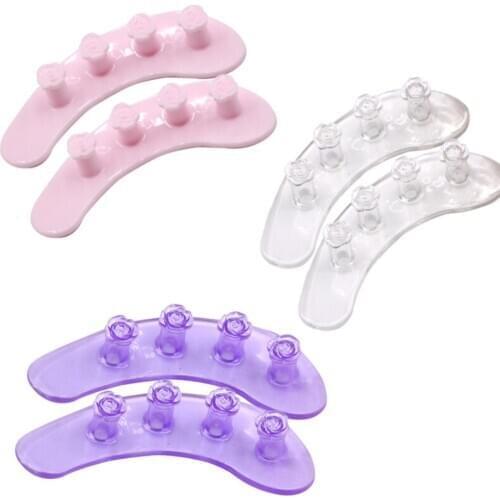 2 Pcs/Pack Random Color Silicone Soft Form Finger Separator/Toe Nail Tool Flexible Soft Silica Art Tools Manicure Pedicure