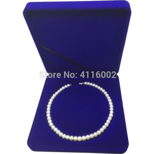 50pcs Velvet Fresh Pearl Necklace Box Case Round Core Jewelry Packaging Box Storage Gift Boxes Jewelry Carrying